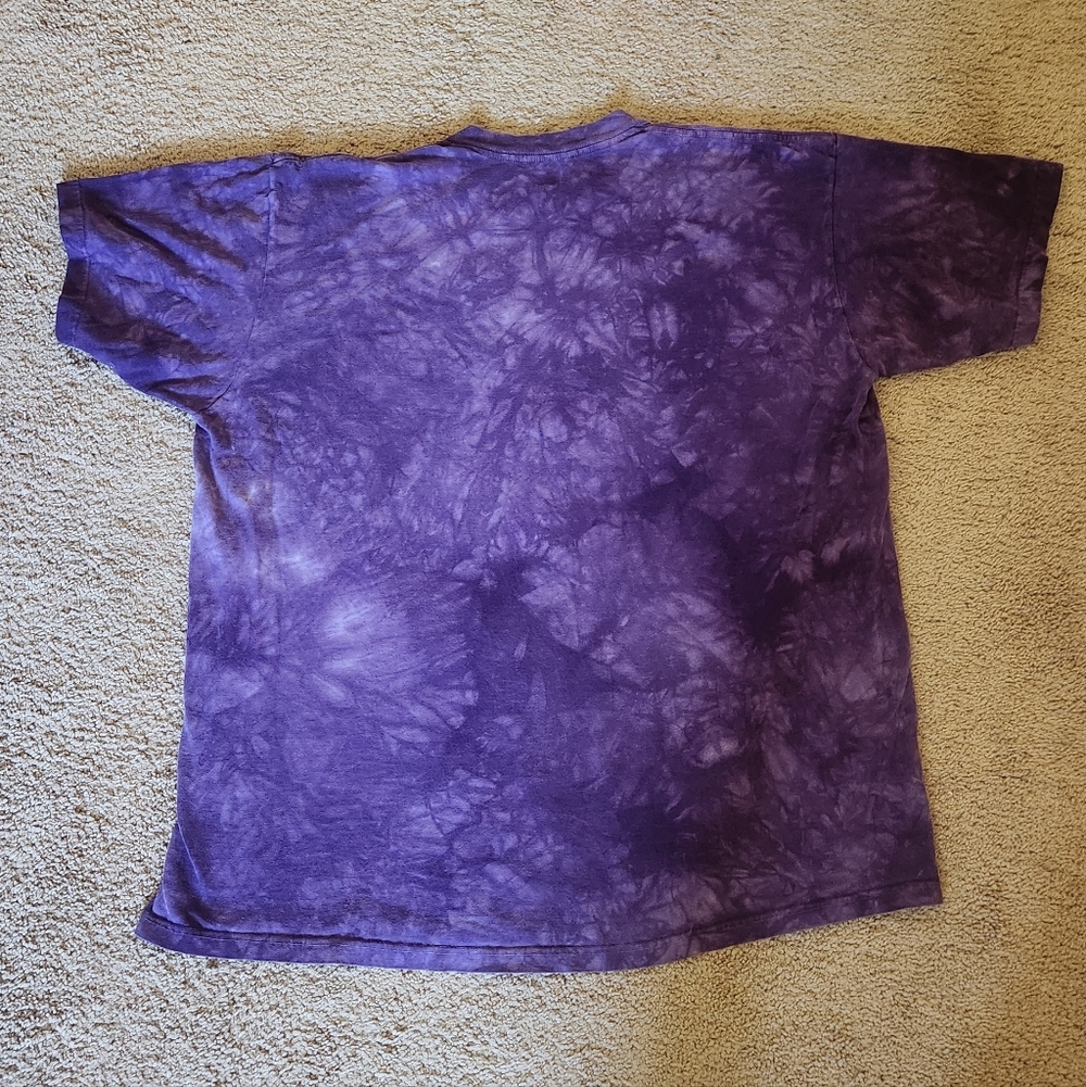 VTG THE MOUNTAIN UNICORN PURPLE Tie Dye TEE SHIRT y2k 90s SIZE XL - Picture 3 of 5